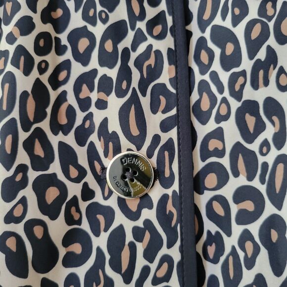 Dennis by Dennis Basso L Animal Print 7 Rain Trench Coat 728 - Picture 6 of 10